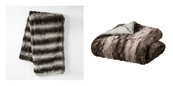 splurge vs steal grey ombre fur throw