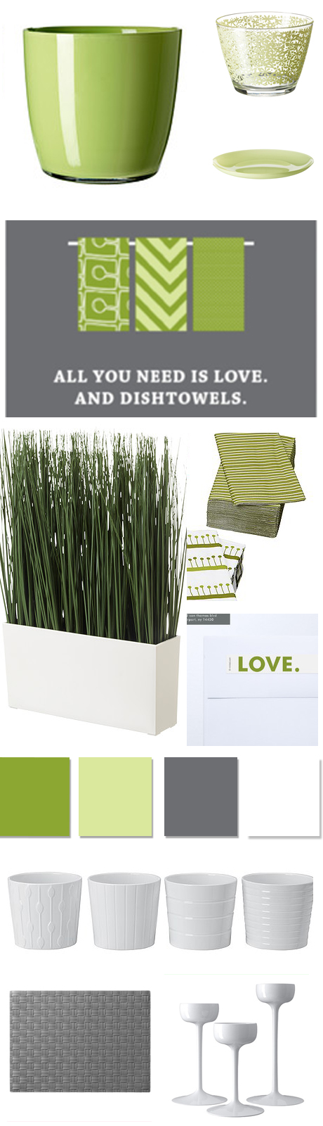 green gray and white bridal shower