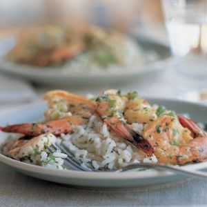 lime shrimp and coconut rice via Williams-Sonoma