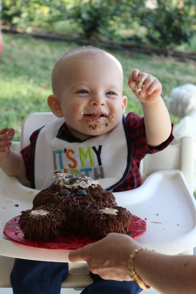 Declan eating cake 2
